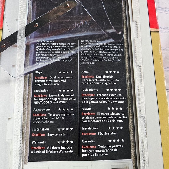 Ideal Pet Products RUFF WEATHER Dog Door Medium 7.25" x 13" Flap SEALED - Picture 4 of 9